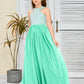 Sleeveless A Line Chiffon Lace Junior Bridesmaid Dress