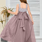 Sleeveless A Line Chiffon Lace Junior Bridesmaid Dress