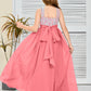 Sleeveless A Line Chiffon Lace Junior Bridesmaid Dress