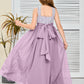 Sleeveless A Line Chiffon Lace Junior Bridesmaid Dress
