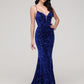 Sparkly Mermaid Spaghetti Straps Long Sequins Prom Dress