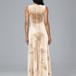 Straps V Neck Plus Size Bridesmaid Dress With Slit
