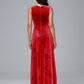 Straps V Neck Plus Size Bridesmaid Dress With Slit