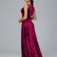 Straps V Neck Plus Size Bridesmaid Dress With Slit