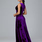 Straps V Neck Plus Size Bridesmaid Dress With Slit