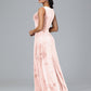 Straps V Neck Plus Size Bridesmaid Dress With Slit