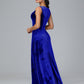 Straps V Neck Plus Size Bridesmaid Dress With Slit