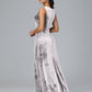 Straps V Neck Plus Size Bridesmaid Dress With Slit