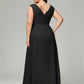 V-back Chiffon Bridesmaid Dress Plus Size