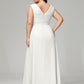 V-back Chiffon Bridesmaid Dress Plus Size