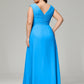 V-back Chiffon Bridesmaid Dress Plus Size