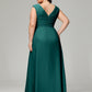 V-back Chiffon Bridesmaid Dress Plus Size