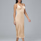 V Neck Spaghetti Straps Plus Size Velvet Bridesmaid Dress