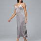 V Neck Spaghetti Straps Plus Size Velvet Bridesmaid Dress