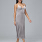 V Neck Spaghetti Straps Plus Size Velvet Bridesmaid Dress