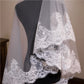 Wedding Veil One-Tier Tulle Lace Edge Chapel Veils Appliques TS91043