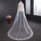 Wedding Veil One-Tier Tulle Lace Edge Chapel Veils Sequins Appliques TS91048