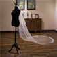 Wedding Veil Two-Tier Tulle Lace Edge Chapel Veils Sequins Appliques TS91033