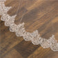 Wedding Veil Two-Tier Tulle Lace Edge Chapel Veils Sequins Appliques TS91033