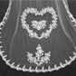 Wedding Veil One-Tier Tulle Lace Edge Chapel Veils Appliques TS91020