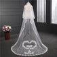 Wedding Veil One-Tier Tulle Lace Edge Chapel Veils Appliques TS91020