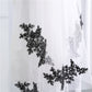 Wedding Veil Two-Tier Tulle Lace Edge Elbow Bridal Veils Black Appliques TS91008