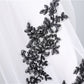 Wedding Veil Two-Tier Tulle Lace Edge Elbow Bridal Veils Black Appliques TS91008