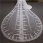 Wedding Veil One-Tier Tulle Lace Edge Cathedral Veils Sequins Appliques TS91016
