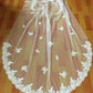 Wedding Veil Two-Tier Lace Edge Tulle Cathedral Veils Appliques TS9017