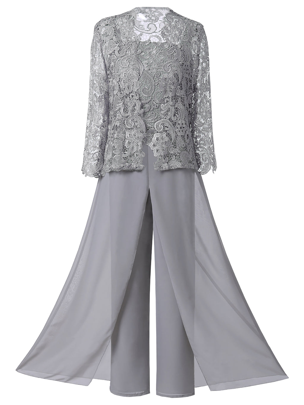 3 Pieces Lace Mother of The Bride Dress Pants Suits