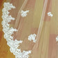 Wedding Veil Two-Tier Lace Edge Tulle Cathedral Veils Appliques TS9017