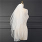 Wedding Veil Two-Tier Pencil Edge Tulle Fingertip Bridal Veils TS9015