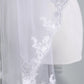Wedding Veil One-Tier Lace Edge Tulle Fingertip Bridal Veils Appliques TS9007