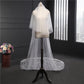 Wedding Veil Two-Tier Lace Edge Tulle Cathedral Veils Appliques TS9008