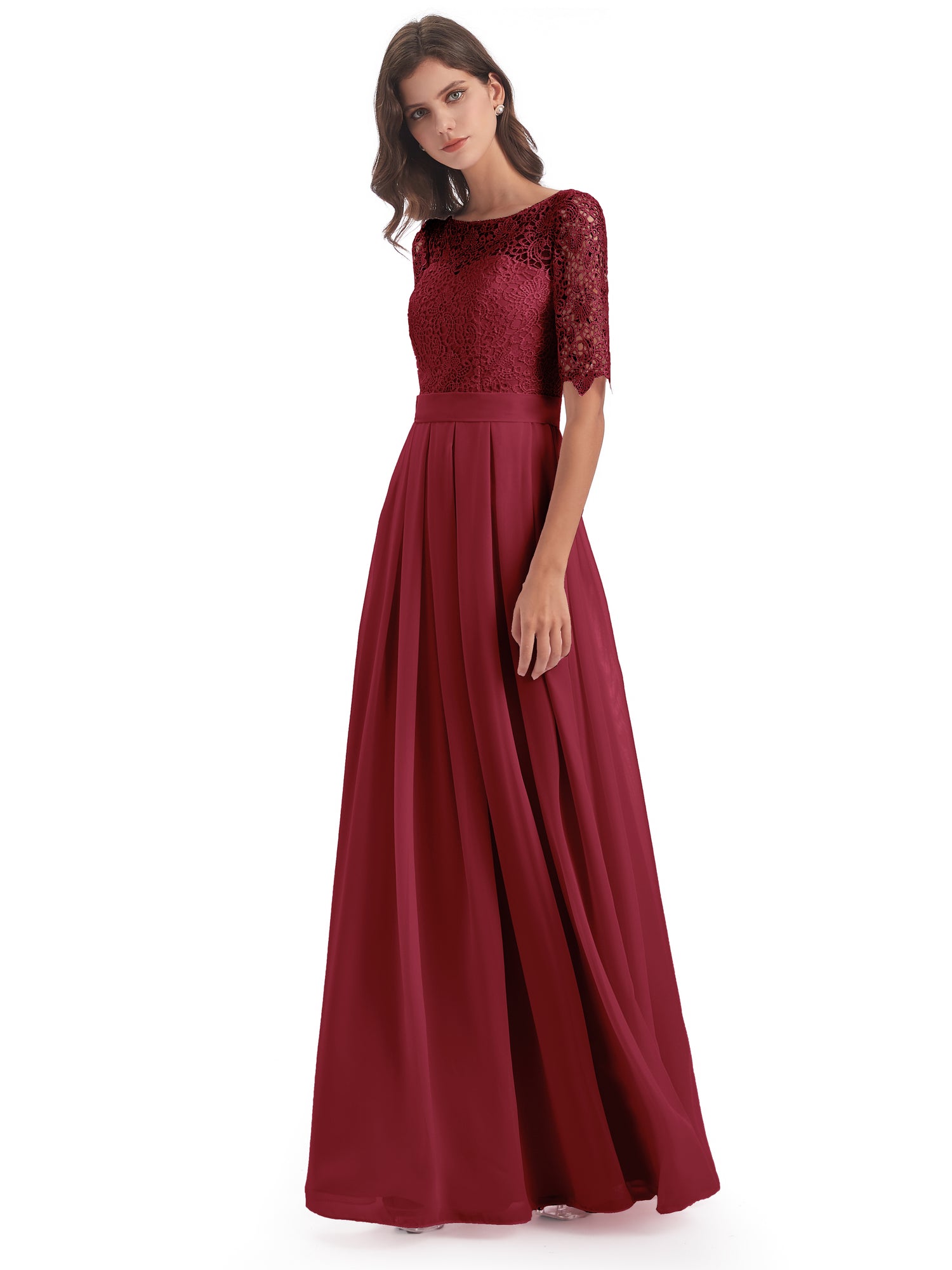 Women's Brown Printed Half Sleeve V Neck Polyester Dress – Stilento