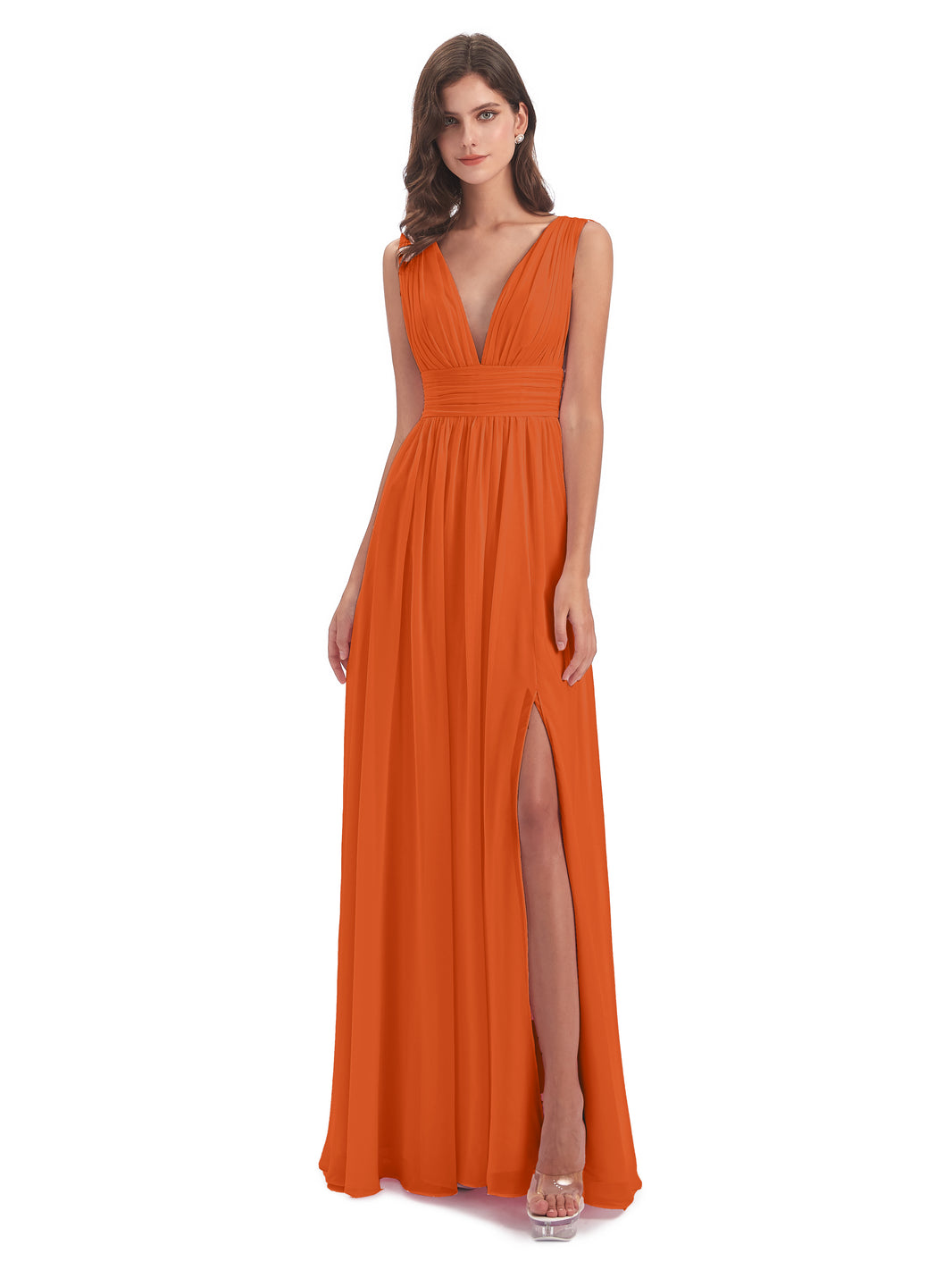 Chic Burnt Orange Bridesmaid Dresses Stylish Wedding Ensemble Page 2