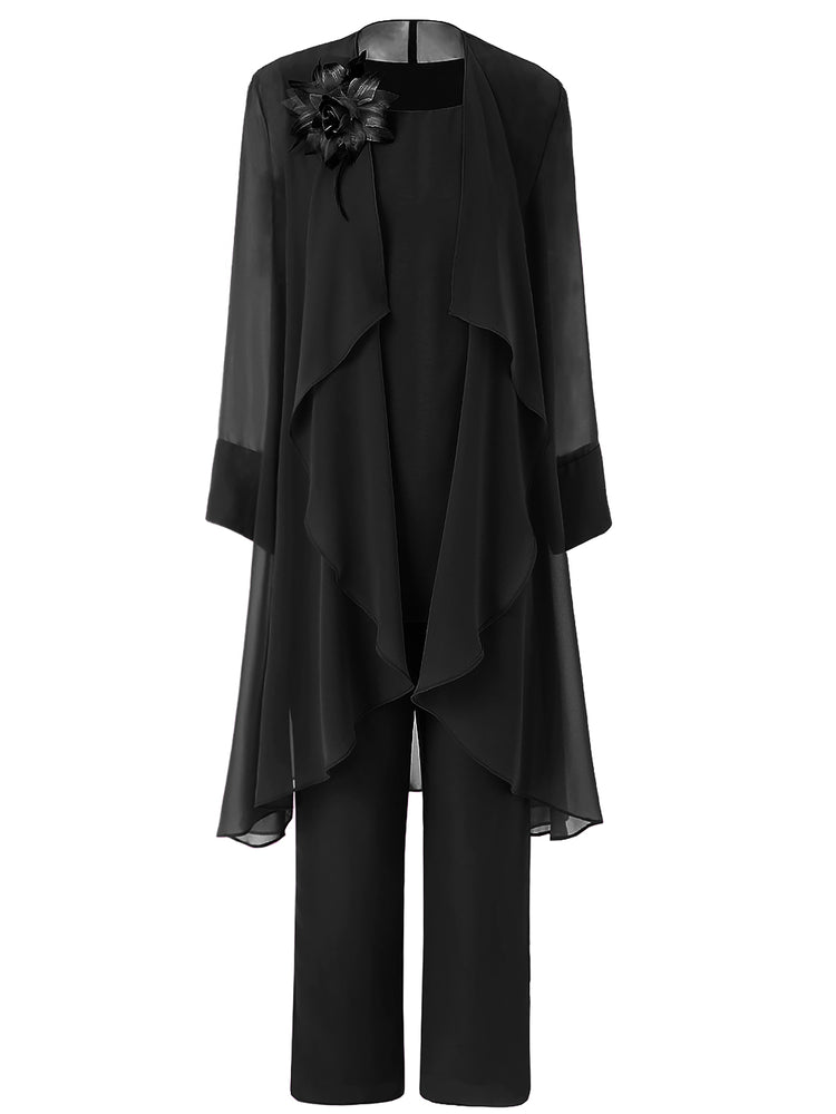 Floral Chiffon Mother of the Bride Dress Pant Suits Cicinia