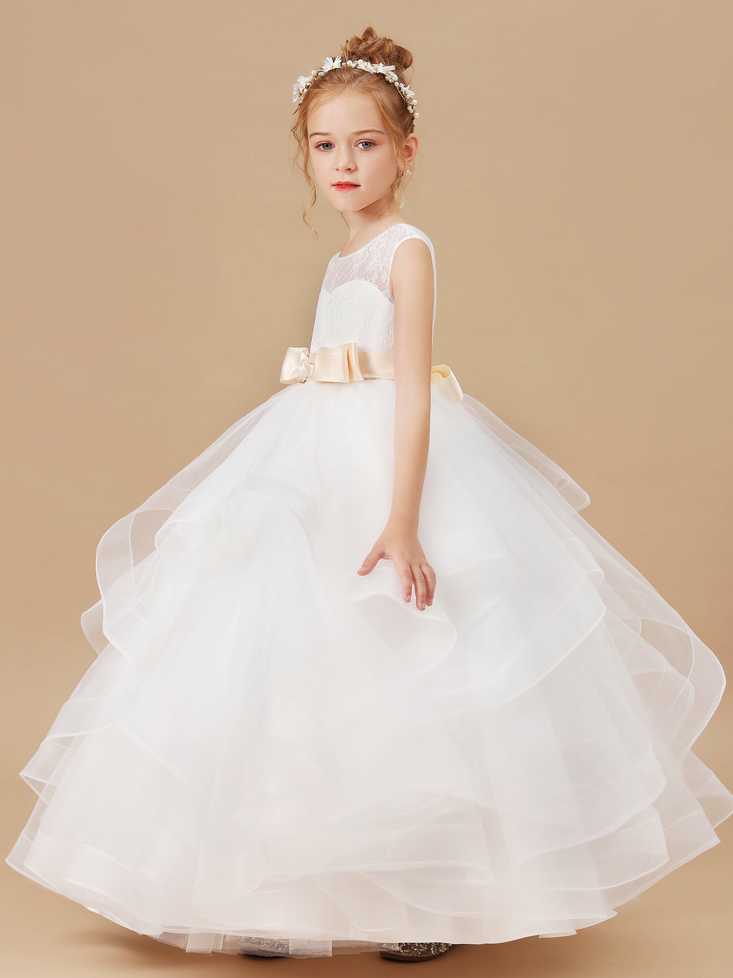 WDE Satin First Communion Dresses for Girls with India | Ubuy
