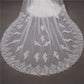 Wedding Veil One-Tier Tulle Lace Edge Cathedral Veils Sequins Appliques TS91017