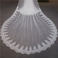 Wedding Veil One-Tier Tulle Lace Edge Cathedral Veils Sequins Appliques TS91018