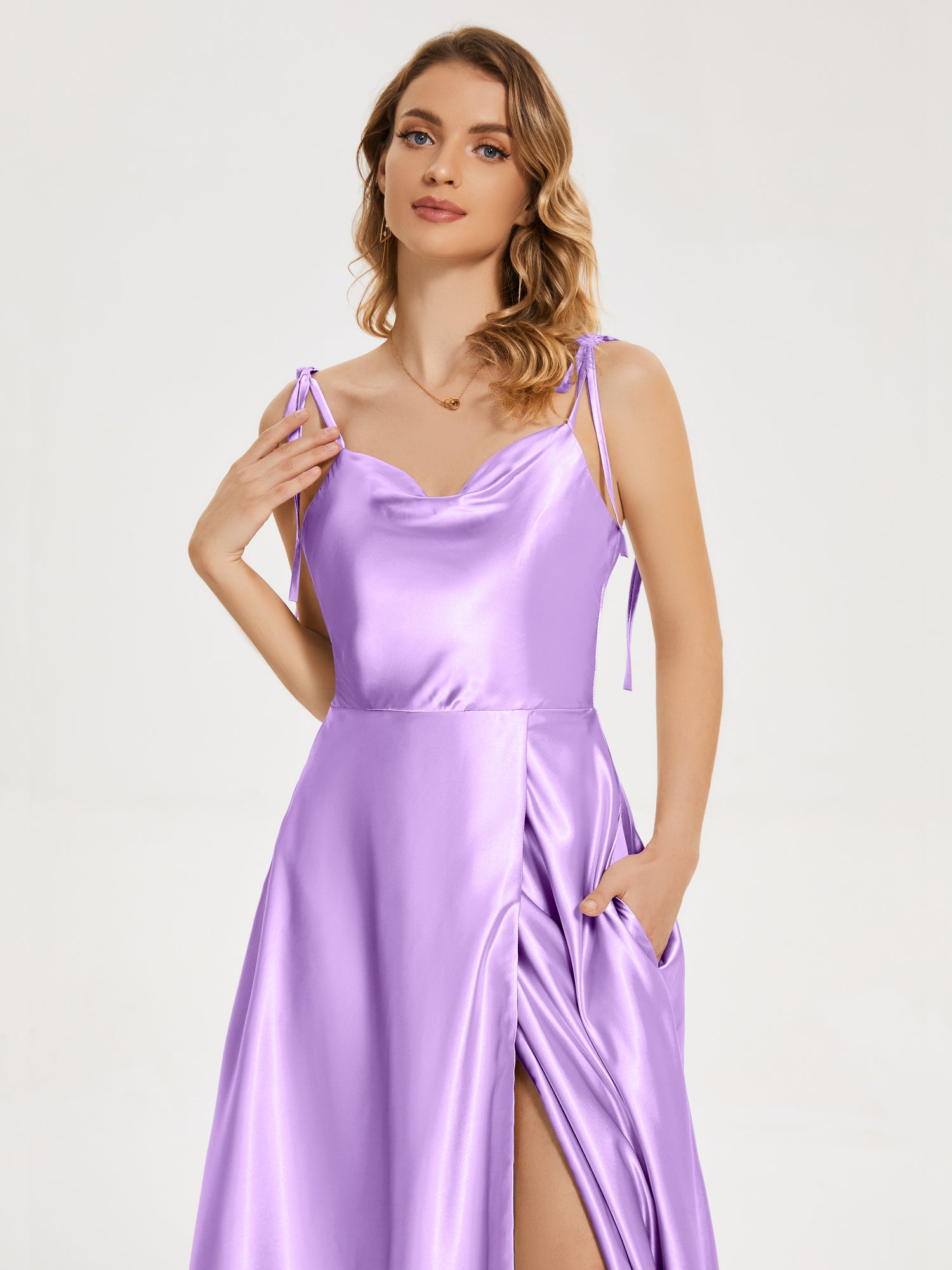 Socialite Banded V-Neckline Silky Cami Small Lilac - $14 - From