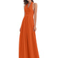 Camila A-line Halter Pleating Long Bridesmaid Dresses