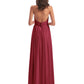 Camila A-line Halter Pleating Long Bridesmaid Dresses