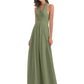 Camila A-line Halter Pleating Long Bridesmaid Dresses