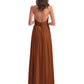 Camila A-line Halter Pleating Long Bridesmaid Dresses