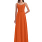 Grace Column Spaghetti Straps Lace Bridesmaid Dresses