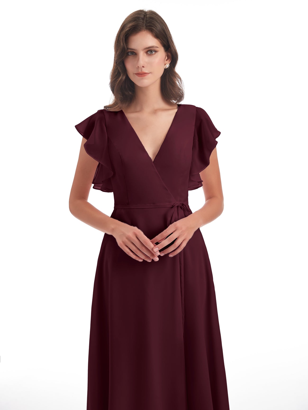 Sheath-Column Floor Length Chiffon Bridesmaid Dress CB0306 main image 1