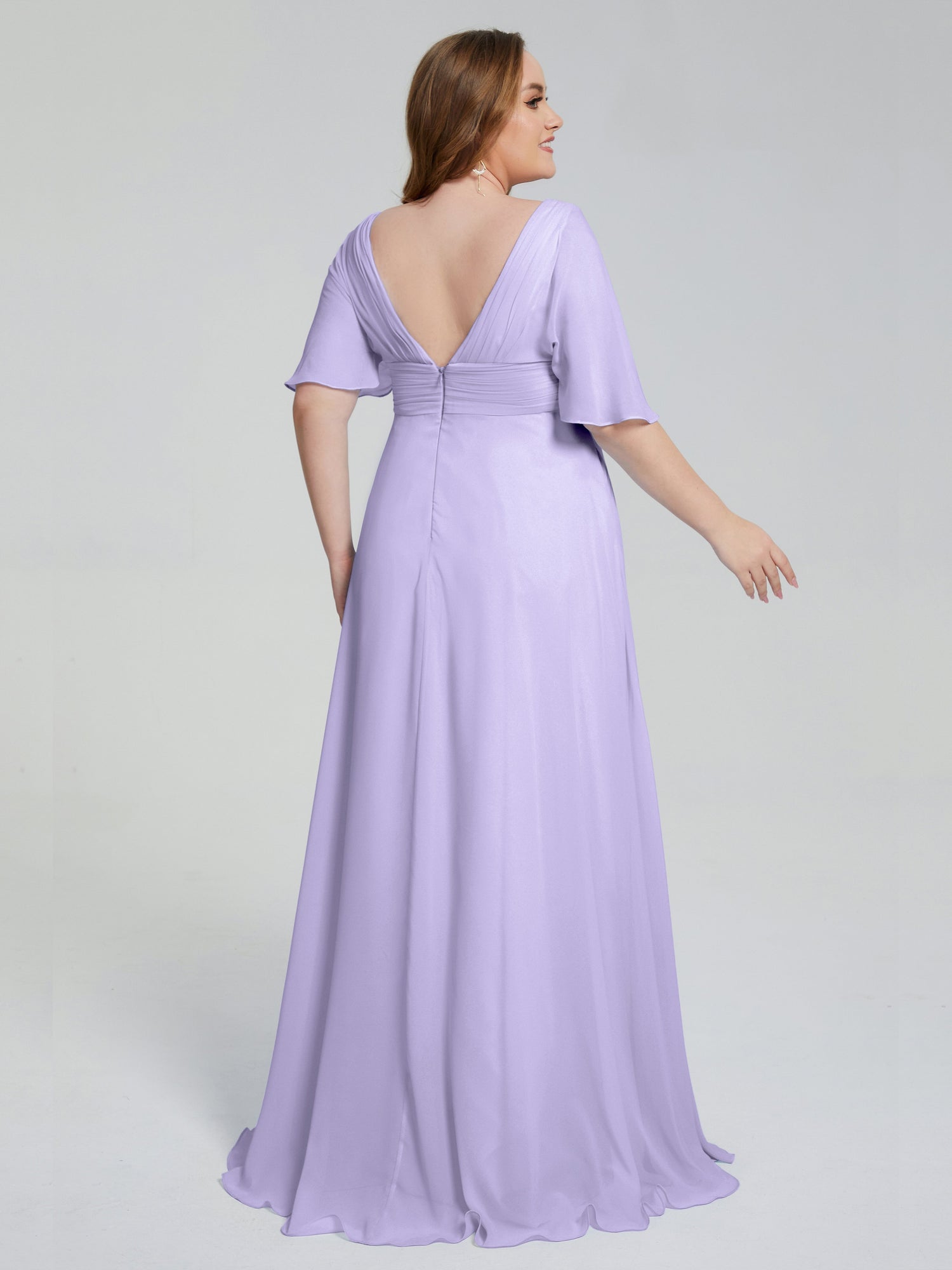 Lavender Lace Long Sleeves Bridesmaid Dress, Mermaid Wedding Party Dre –  Musebridals