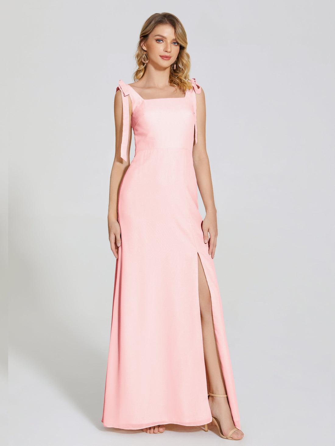 Michelle Detachable Bow-knot Square Bridesmaid Dress
