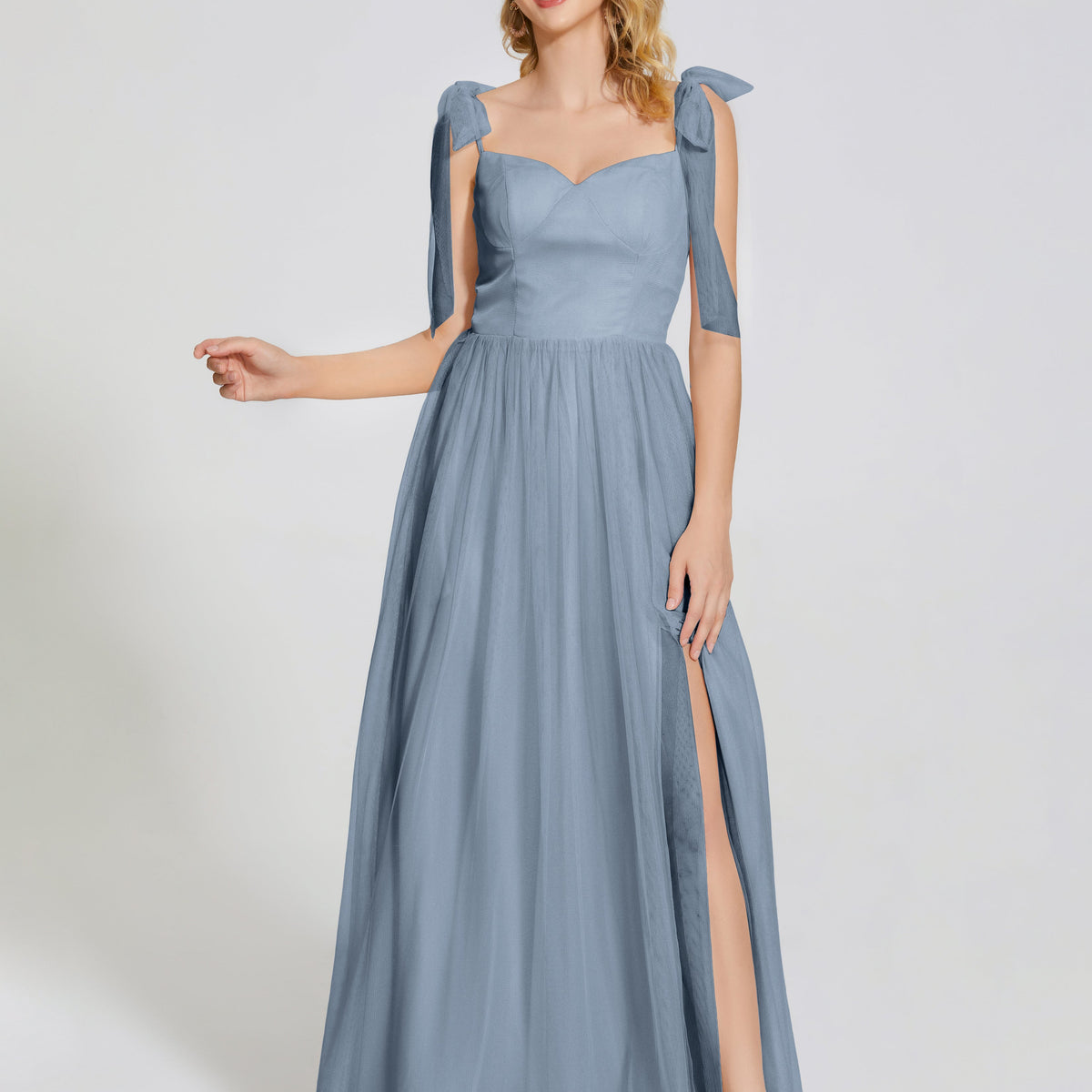 navy blue v neck cocktail dress Pleated A Line Midi doll dress Tulle Fabric Color Size:0-3 months US kids' numeric What to Wear to